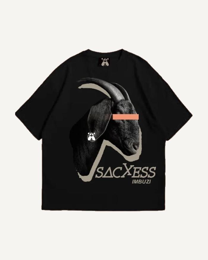 SACXESS IMBUZI Tee in Black.
